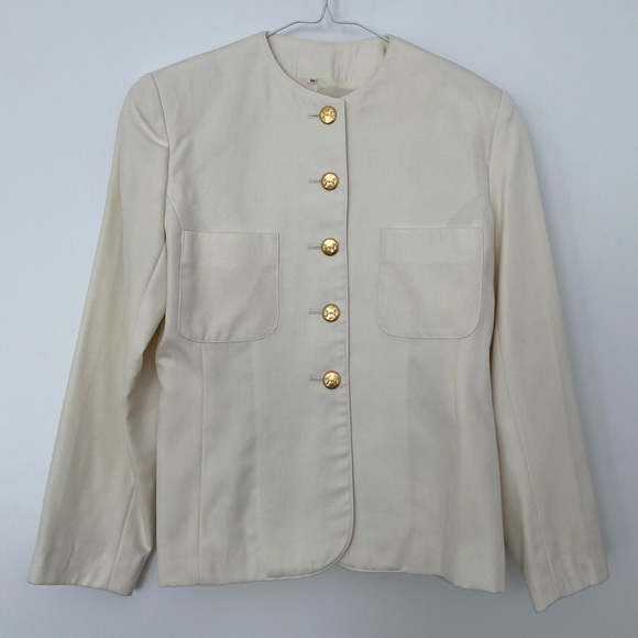 Vintage Inspired Ivory White Blazer - Picture 6 of 12